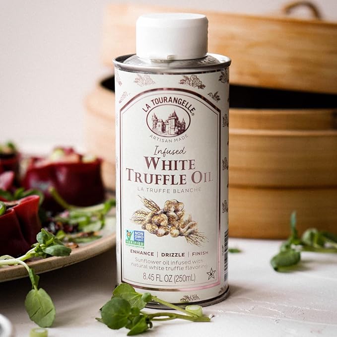 La Tourangelle, White Truffle Oil, Complex Gourmet Earthy Flavor for Drizzling over Pasta, Popcorn