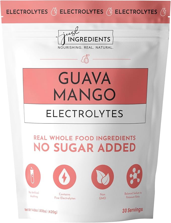 Guava Mango Electrolytes ??30?‘Serving Hydration Drink Mix with Coconut Water, Sea Salt, and Trace