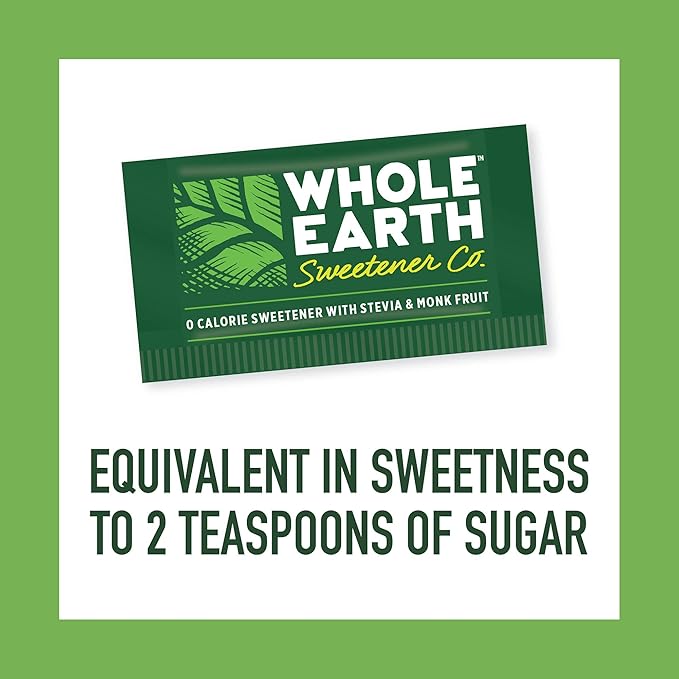 Whole Earth Sweetener Co. Stevia and Monk Fruit Sweetener, Erythritol Sweetener, Sugar Substitute