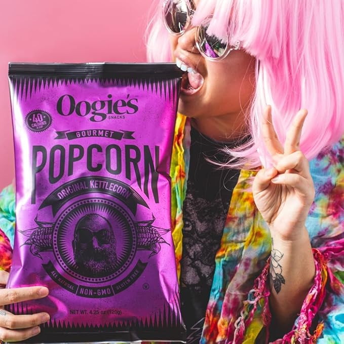 Oogie's Gourmet Popcorn | 20 Pack | Original Kettlecorn Flavor | Gluten Free Popcorn Snacks | 1oz