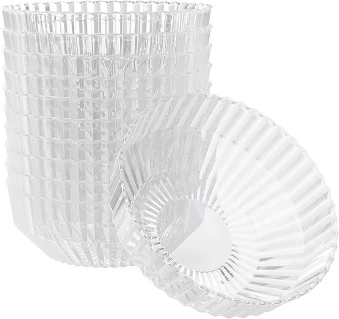 Exquisite Clear Plastic Bowls Disposable - 16 Oz - 20 Count - Disposable Soup Bowls - Great for