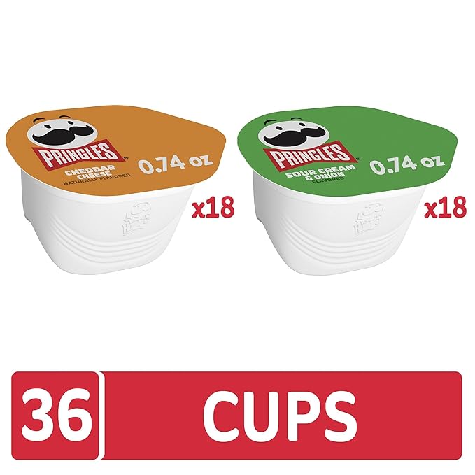 Pringles Potato Crisps Chips, Snack Stacks, Lunch Snacks, Office and Kids Snacks, Variety Pack (36