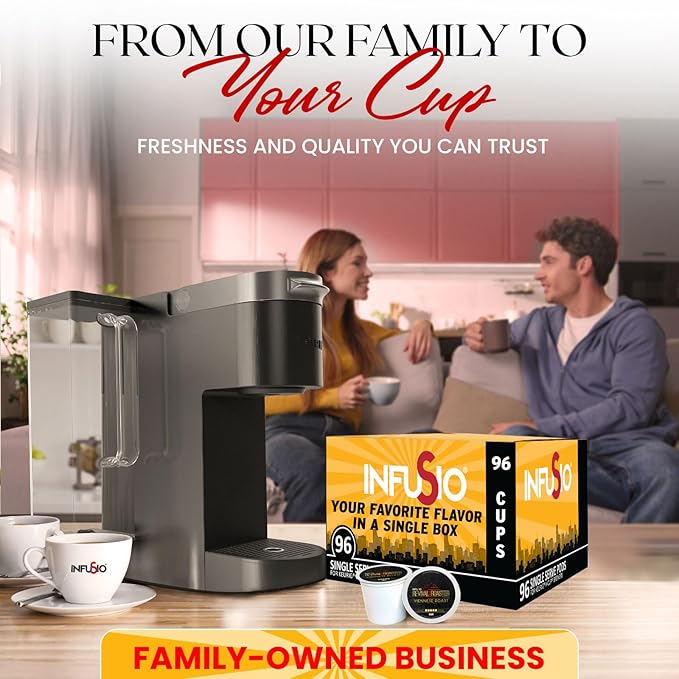 InfuSio Coffee Pods – 96 Count, Viennese Roast (Dark Roast Coffee) Single Serve Coffee Pods for