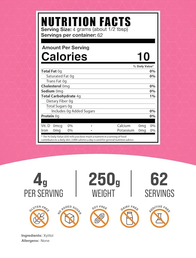 BulkSupplements.com Xylitol Powder - Xylitol Sweetener, Sugar Substitute For Baking & Cooking - Low