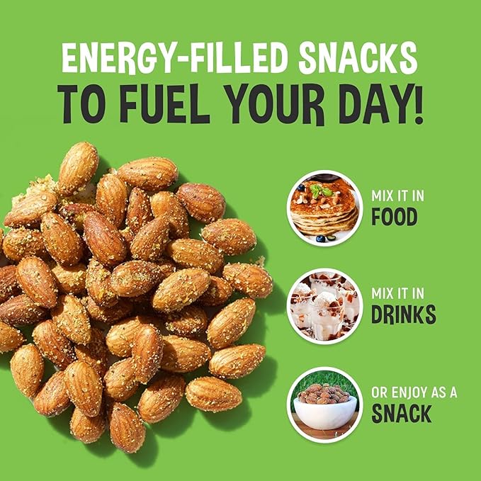 Brothers Nuts Crackled Cheezy Almonds – Organic, Sprouted Almonds – Healthy Keto Snack – Vegan
