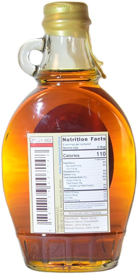 Strawberry Maple Syrup - For Pancakes and Waffles ??Made With Pure Maple Syrup And Natural Flavor