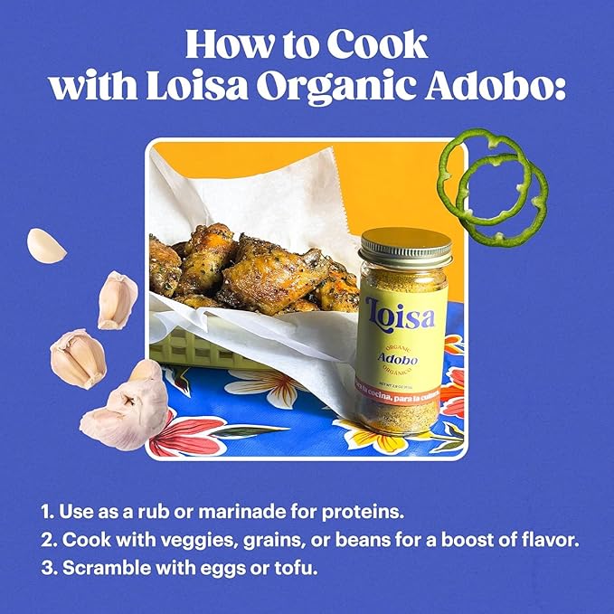 Loisa Seasoning, USDA Organic, Non-GMO, No-MSG, No Preservatives, No Artificial Coloring, No