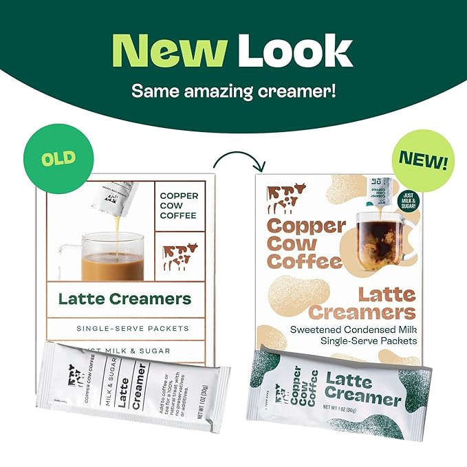 Copper Cow Coffee Sweetened Condensed Milk Coffee Creamer Singles (8 pack) | Vietnamese Inspired