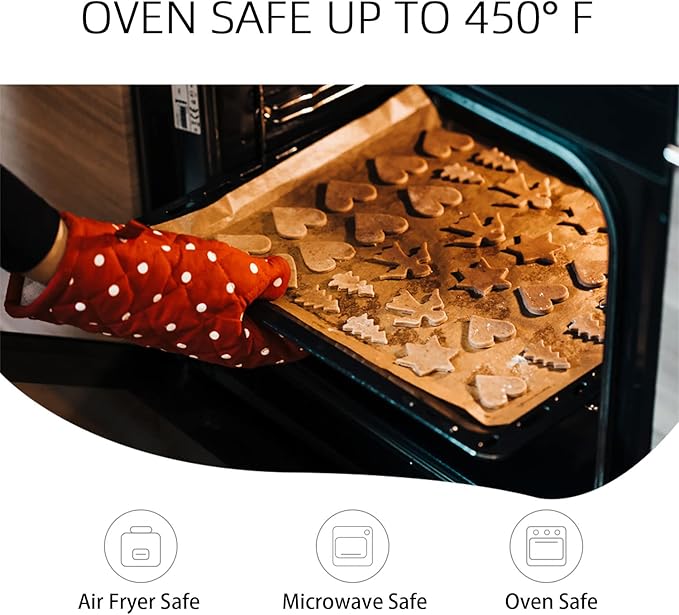330 Pcs Parchment Paper Sheets, 8"x8" Pre-cut Unbleached Parchment Baking Paper for Air Fryer