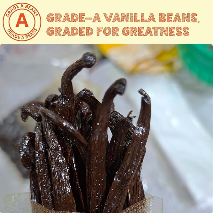 1 LB Bulk Vanilla Beans Grade A + | Vanilla Bean Pods For Making Vanilla Extract | Non-GMO |