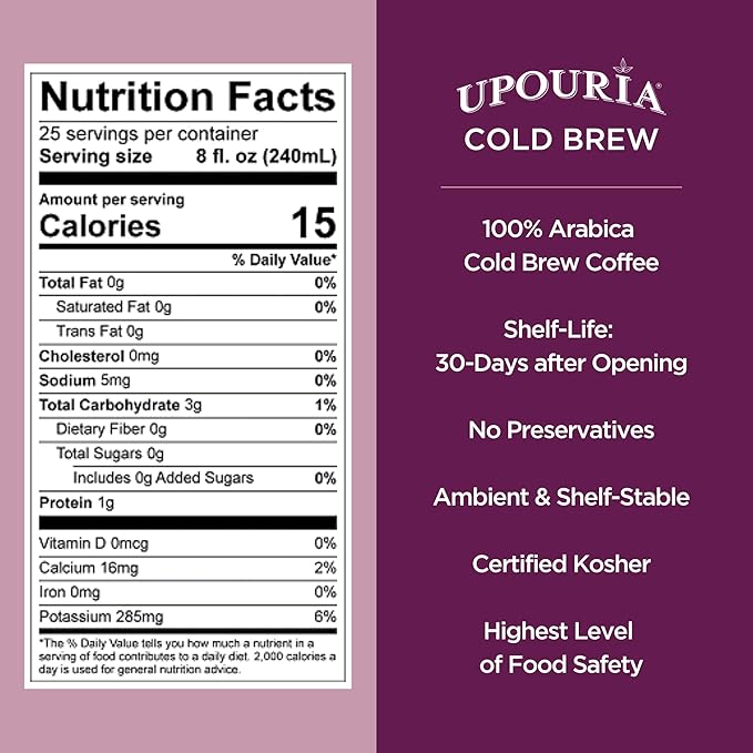 Upouria Cold Brew Coffee on Tap | Ready to Drink Cold Brewed Coffee | Cold Brew Coffee Drink