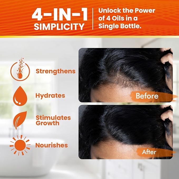 Batana Oil for Hair Growth with Rosemary, Castor, and Pumpkin Seed Oils, 100% Pure Unrefined