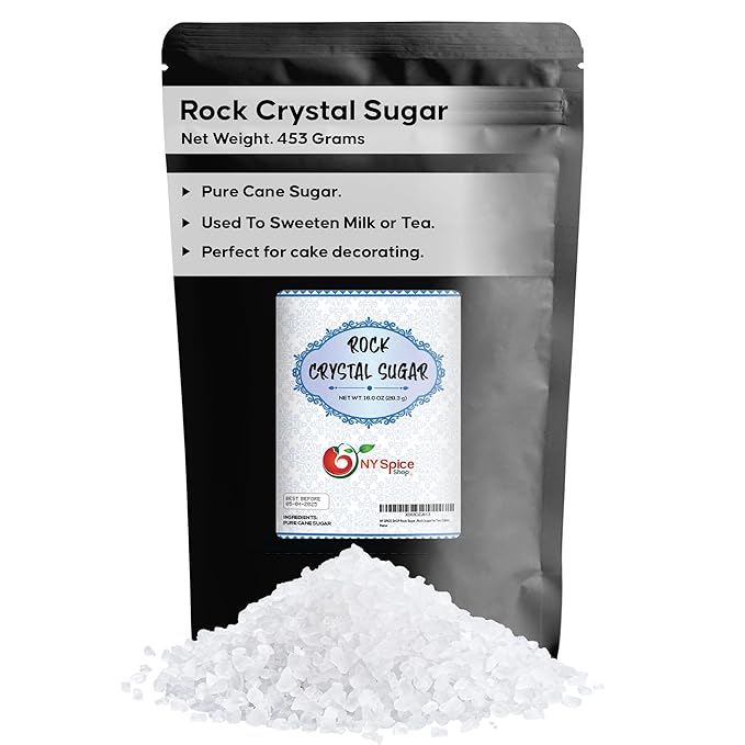 NY SPICE SHOP Rock Sugar ??1 Pound Bag Whole Rocks Candy Sugar Crystals ??Rock Candy ??Rock Sugar