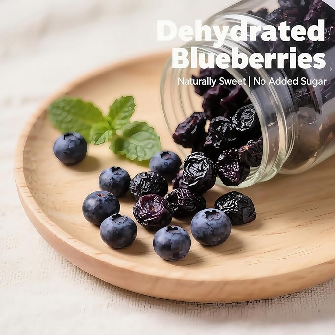 Premium Freeze-Dried Whole Blueberries 7oz (200g) - 100%, No Sugar Added | for Baking, Smoothies &
