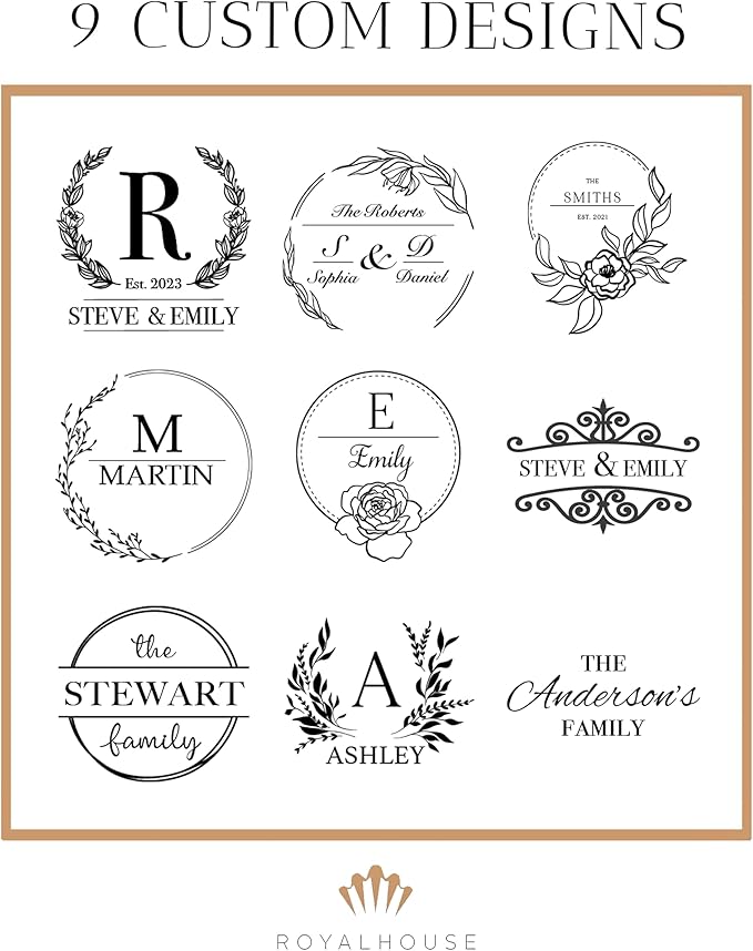 ROYALHOUSE Personalized Cheese Board, Custom Bamboo Engraved Customized Gifts Bridal Shower Gifts