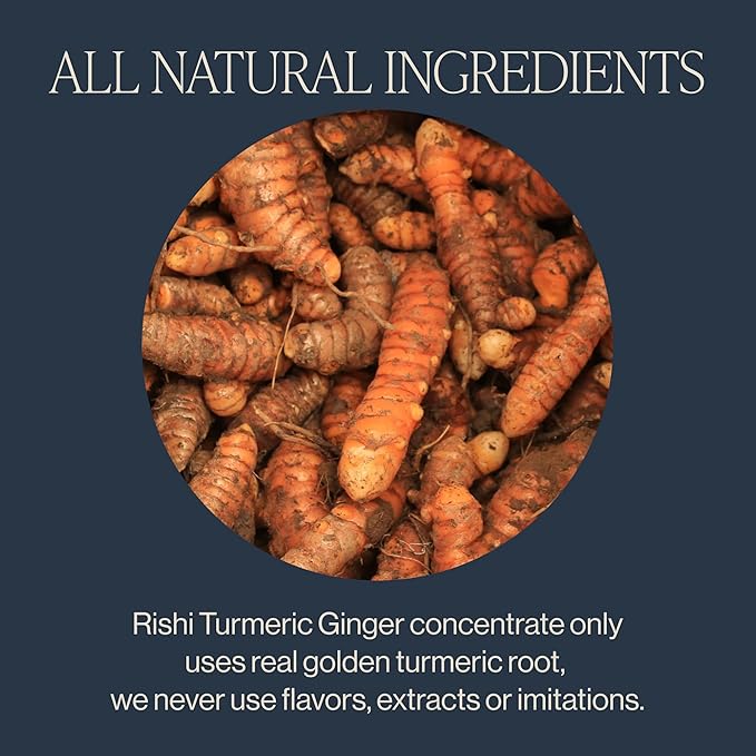 Rishi Tea Turmeric Ginger Chai Latte - Organic Herbal Tea Concentrate with Ayurvedic Ginger