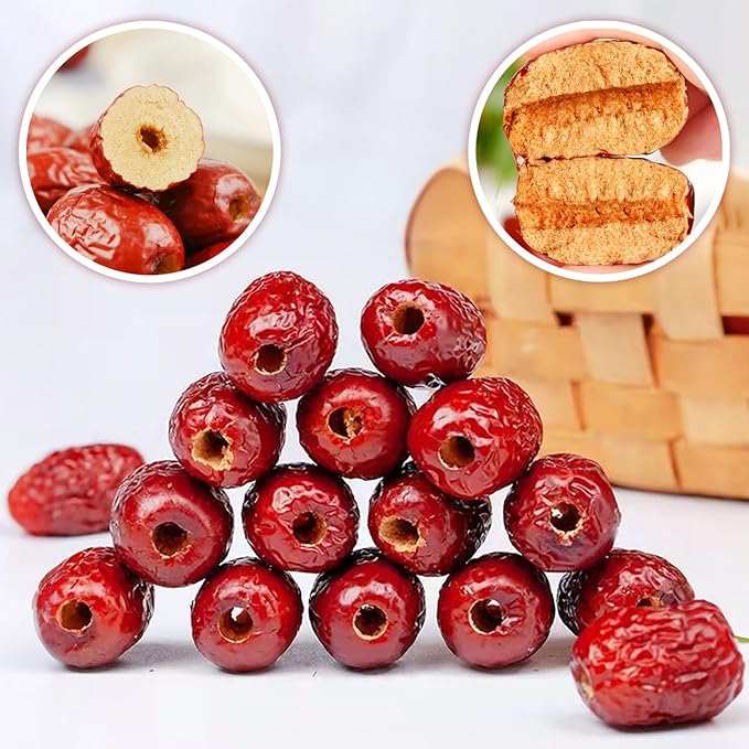 KachiKachi Jujube Dates Pitted-1.1lb/500g/, Big | Sweet | Dried Jujube Fruit Chinese Red Dates