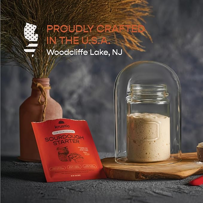 Dual-Flour Organic Sourdough Starter Culture - Fast-Activating Dehydrated Chips with Natural Wild