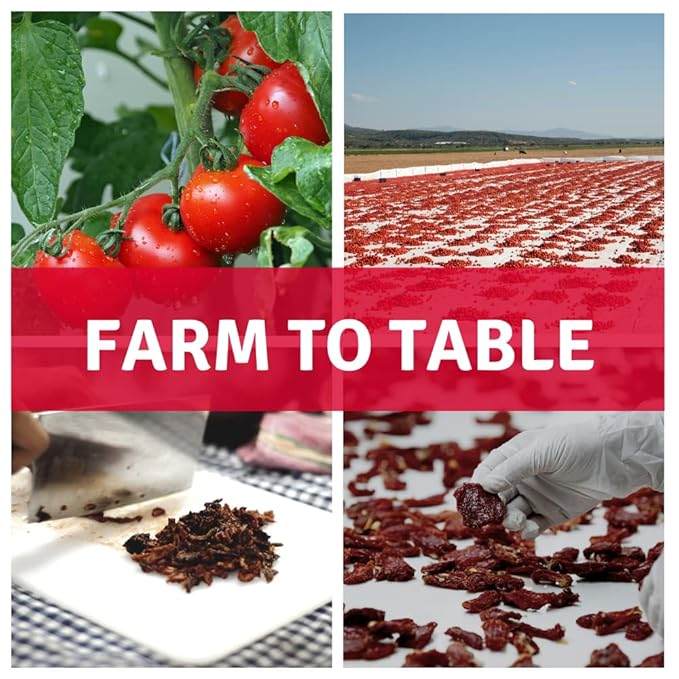 Berrilys Organic Sun-Dried Tomatoes, Salted, No Sulfur, No Preservatives, Kosher, Raw, Non-GMO