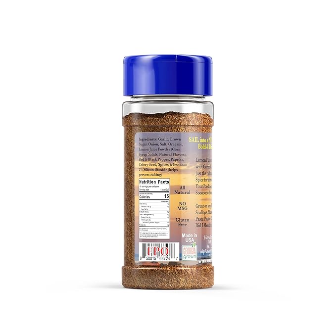 New Harbor Seasoning - Lemon Garlic | All Natural Seasoning | Perfect for Grilled Fish, Shrimp &
