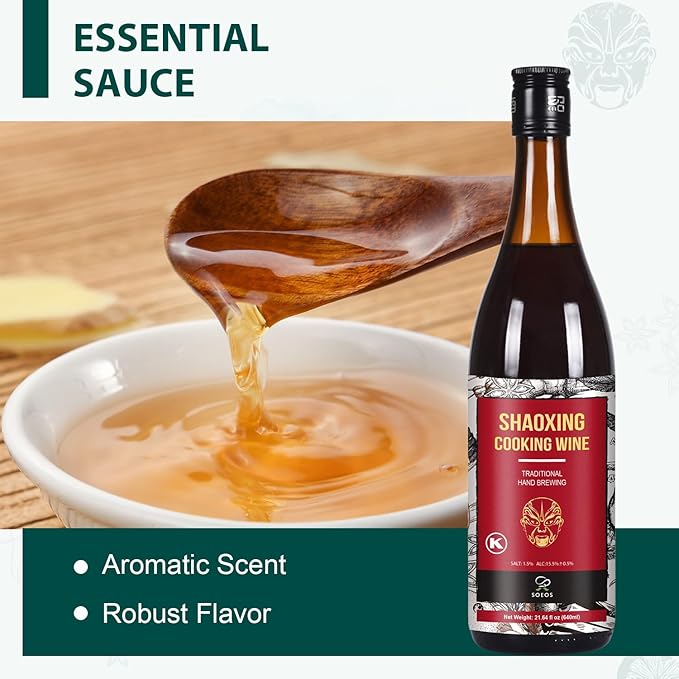 Soeos Shaoxing Wine, Shaoxing Rice Wine, Chinese Cooking Wine, Rice Cooking Wine, Shaoxing Wine