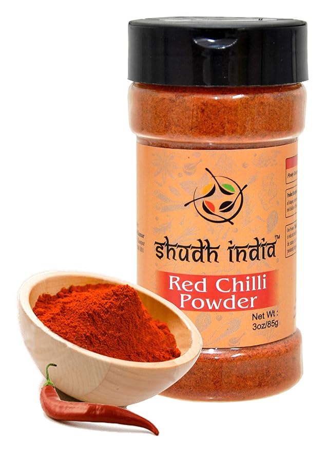 Shudh India | Traditional Indian Spicy Red Chili Powder | Chilli Powder Indian Spice | All Natural