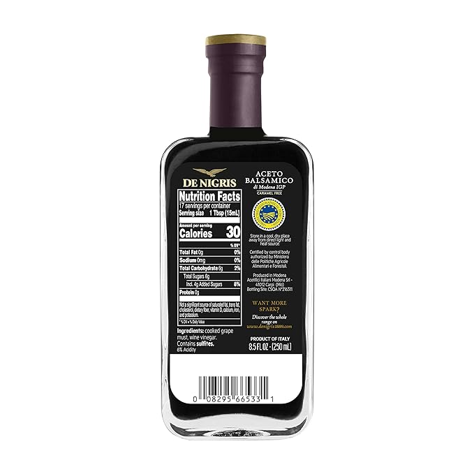 De Nigris Balsamic Vinegar Of Modena Excellence Line - Gold Eagle (55% Grape Must) 8,5 Oz (250ml) |