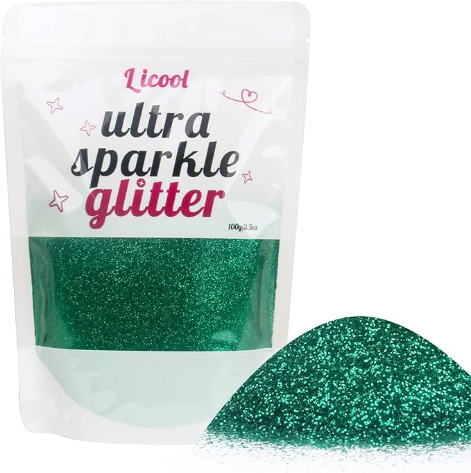 Fine Glitter for Nail Art, 100g/3.5oz Extra Fine Glitter Powder Packs for Epoxy Resin Art, Craft