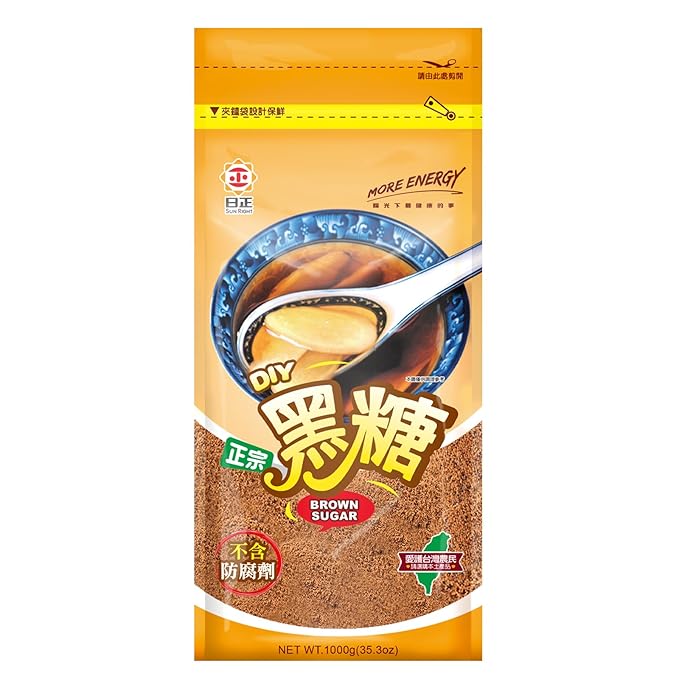 SUN RIGHT Organic Natural Brown Sugar – 100% Pure, Unrefined, Raw Sugar for Baking, Cooking