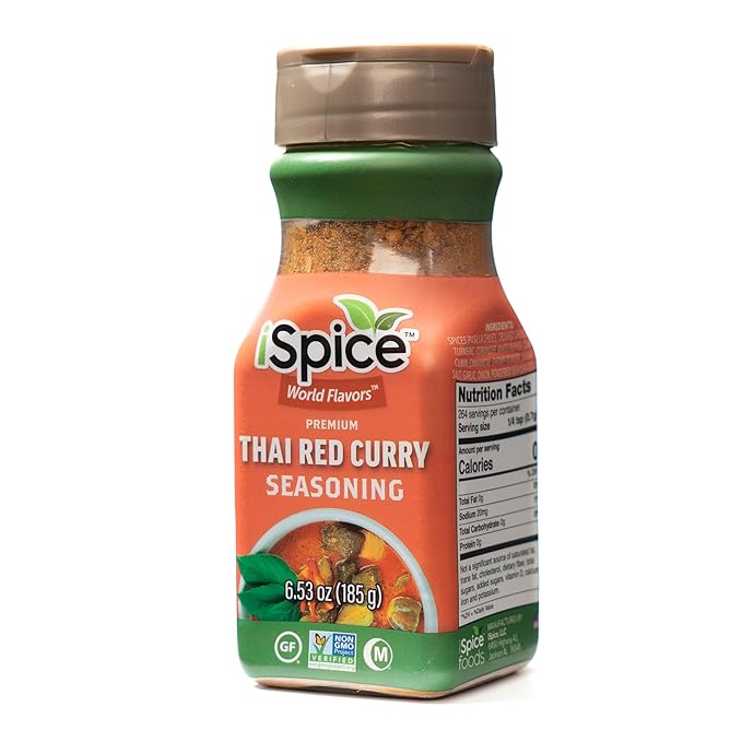 iSpice - THAI RED CURRY SEASONING World Flavor Super Spice Blend | All Natural | Ready to use as is