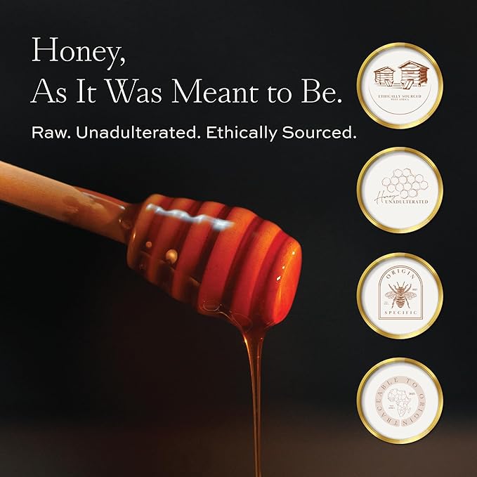 Goldswarm Premium Raw Honey – Pure & 100% Natural Multifloral Honey from West Africa, Award-Winning