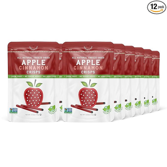 Nature’s Turn Freeze-Dried Apple Cinnamon Crisps – Healthy, Gluten-Free, Crispy & Delicious