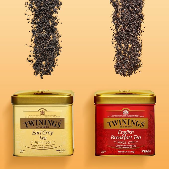 Twinings English Breakfast Loose Tea Tin, 7.05 Ounce Tin (Pack of 1), Smooth, Flavourful, Robust
