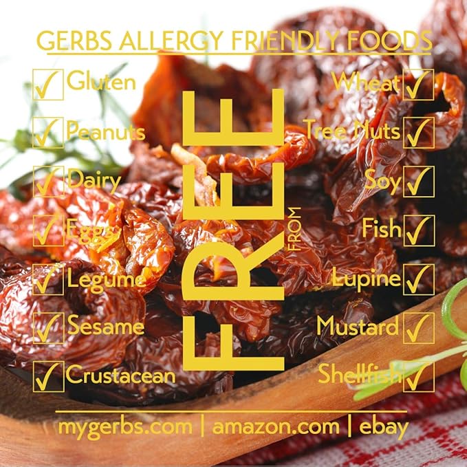 GERBS Sun Dried Tomatoes 2 LBS. Sea Salted | Freshly Dehydrated Resealable Bulk Bag | Top Food