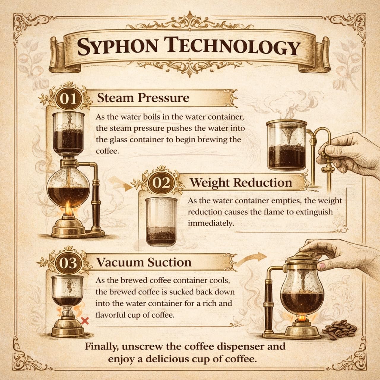 Nispira Belgium Royal Family Balance Syphon Unique Gravity Vintage Coffee Maker Vacuum Brewing