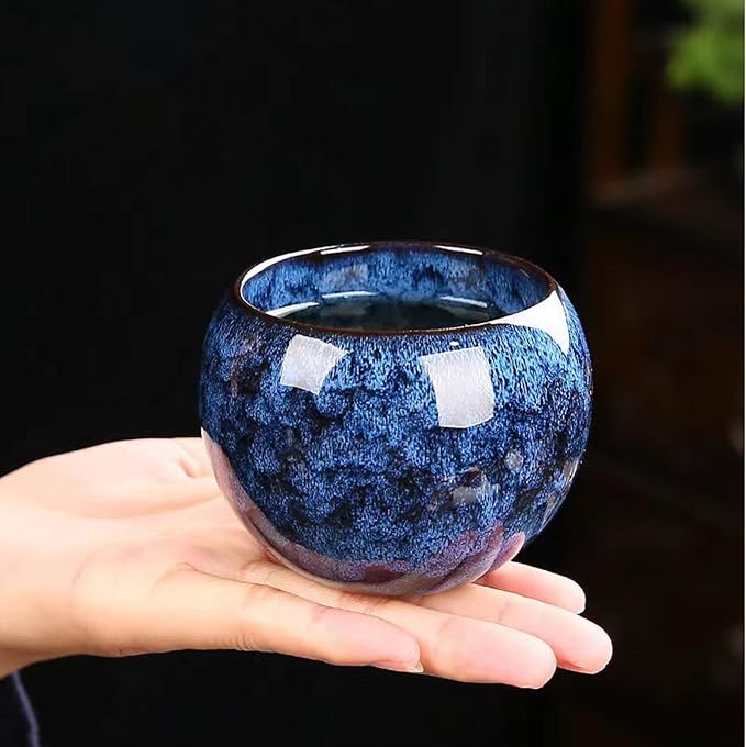 MQjzsh Chinese Japanese Traditional Ceramic Tea Cups, Mini Ceramic Kung Fu Tea Cups, Mate Cup Set