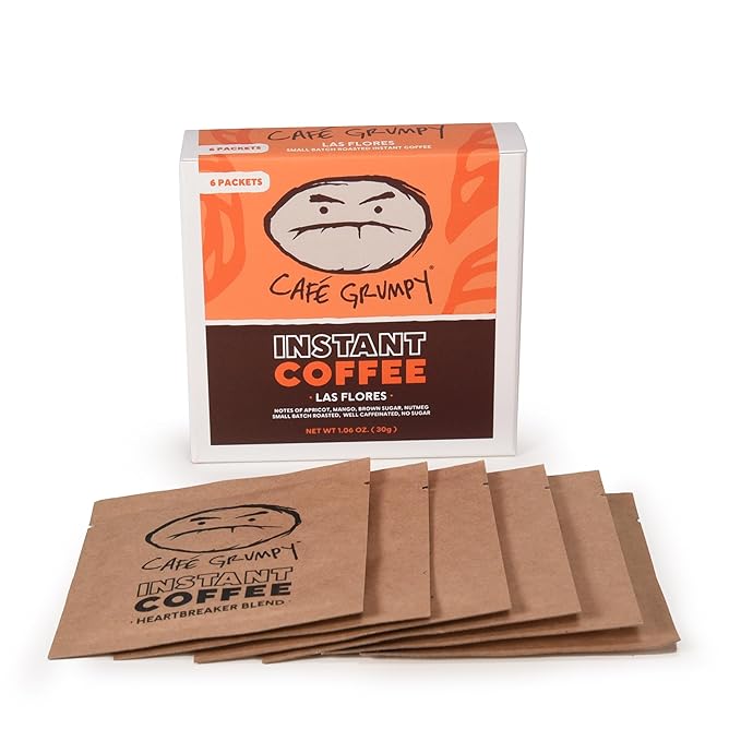 Café Grumpy Instant Coffee Single Serve, Honduras Medium Roast Arabica Blend Packets, Quick Prep