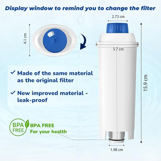 Coffee Machine Fitler, Delonghi Filter Replacement for DeLonghi DLSC002, Delonghi Magnifica Evo