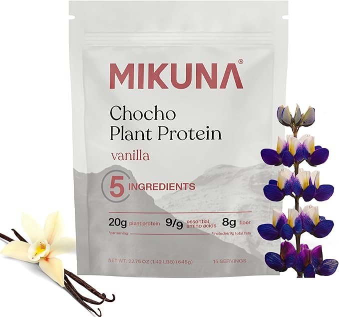 Mikuna Vegan Protein Powder (Vanilla, 15 Servings) - Plant Based Chocho Superfood Protein - Dairy