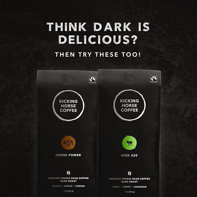 Kicking Horse Coffee Grizzly Claw, Dark Roast, Ground, Certified Organic, Fairtrade, Kosher, Black
