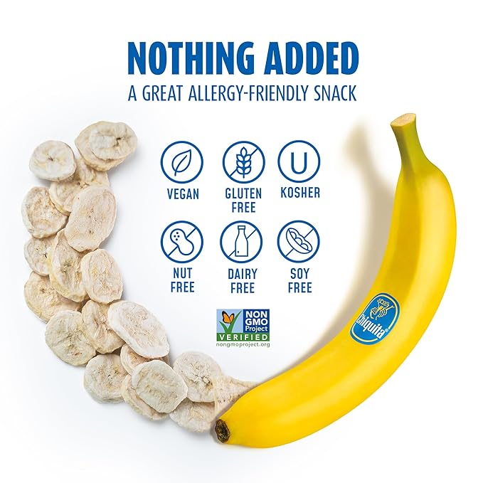 Brothers All Natural Freeze Dried Fruit Crisps, Chiquita Banana, 2 Oz (Pack of 8), Made with 100%
