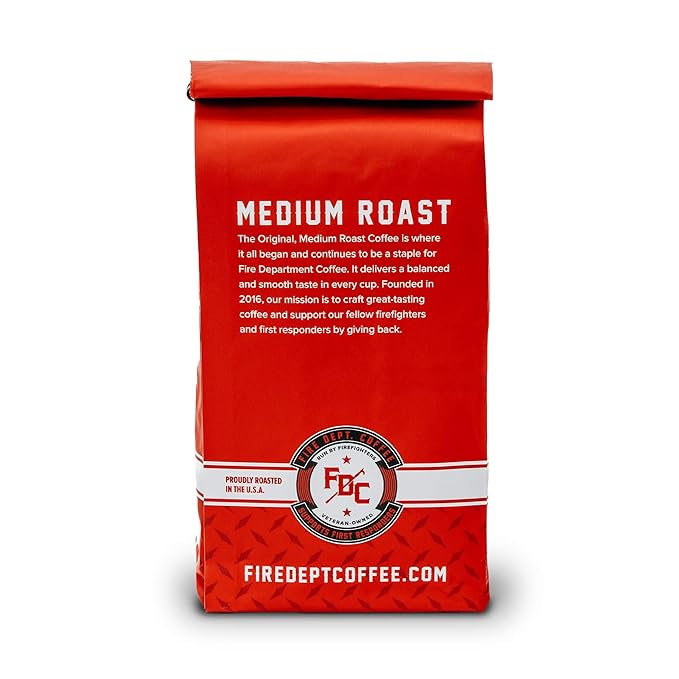 Fire Department Coffee - Gives Back to Firefighters - Balanced & Smooth Original Medium Roast