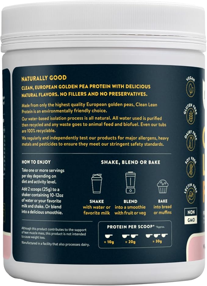 Nuzest - Pea Protein Powder - Clean Lean Protein, Premium Vegan Plant Based Protein Powder, Dairy
