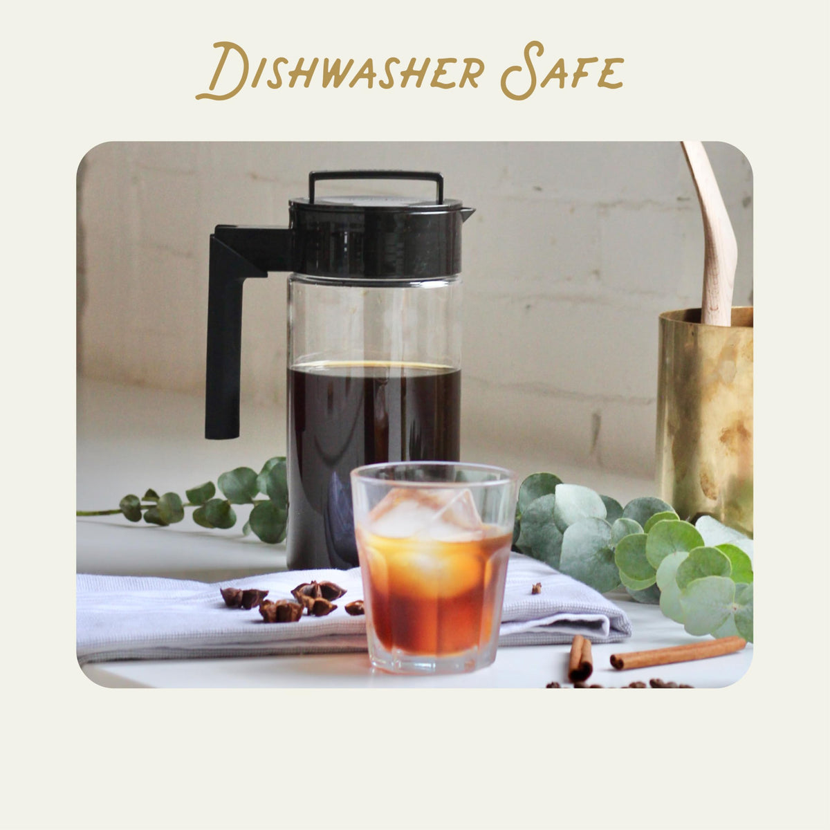 Takeya Deluxe Cold Brew Coffee Maker - BPA-Free Tritan Pitcher with Airtight Leakproof Lid