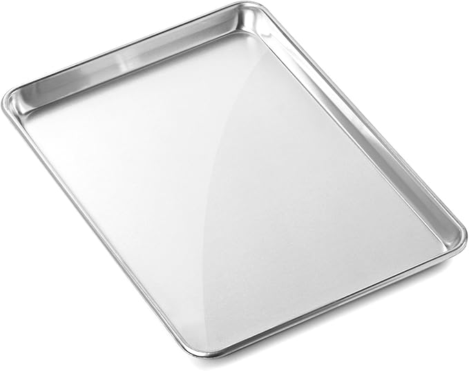 GRIDMANN 13" x 18" Commercial Grade Aluminum Cookie Sheet Baking Tray Jelly Roll Pan Half Sheet - 6