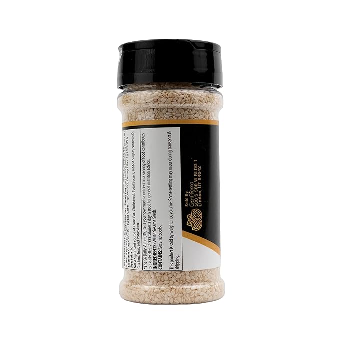 GranAroma White Sesame Seeds, Add Texture & Flavor to Any Recipe, Mix of Sesame Seeds, Garlic