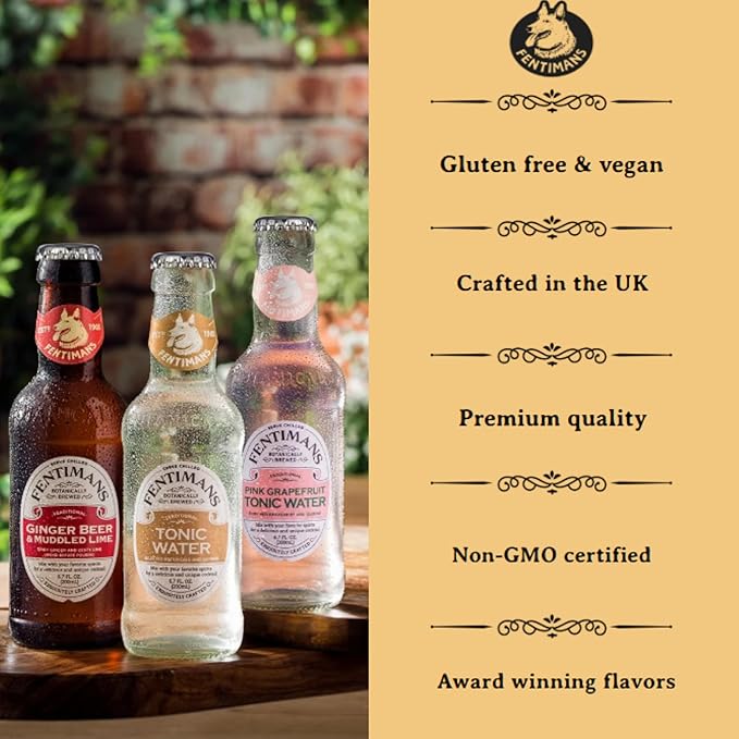 Fentimans Sparkling Rose Lemonade - Sparkling Pink Lemonade with Natural Ingredients & Pure Rose