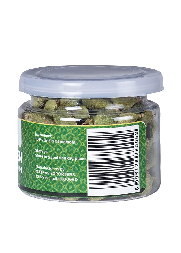 Indian GREEN CARDAMOM Pods Whole | 1 oz | Flavourful Indian Spice | Semillas de Cardamomo | by