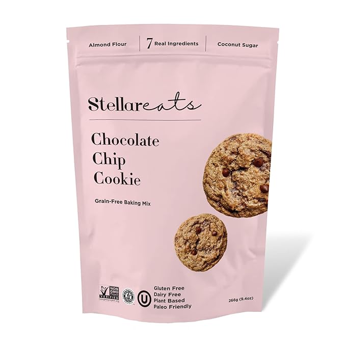 Stellar Eats Grain-Free Chocolate Chip Cookie Mix | Almond Flour-Based | Gluten-Free, Dairy-Free