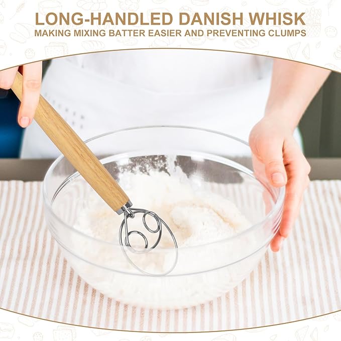 TNELTUEB Bread Proofing Basket Set, Incl 10'' Round & 9.6'' Oval Rattan Banneton, Dough Whisk